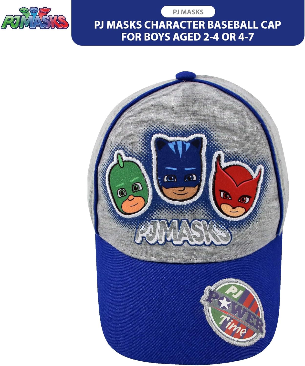 PJ Masks Boys Cotton Baseball Cap with Embroidery (Ages 2-7) - Image 4