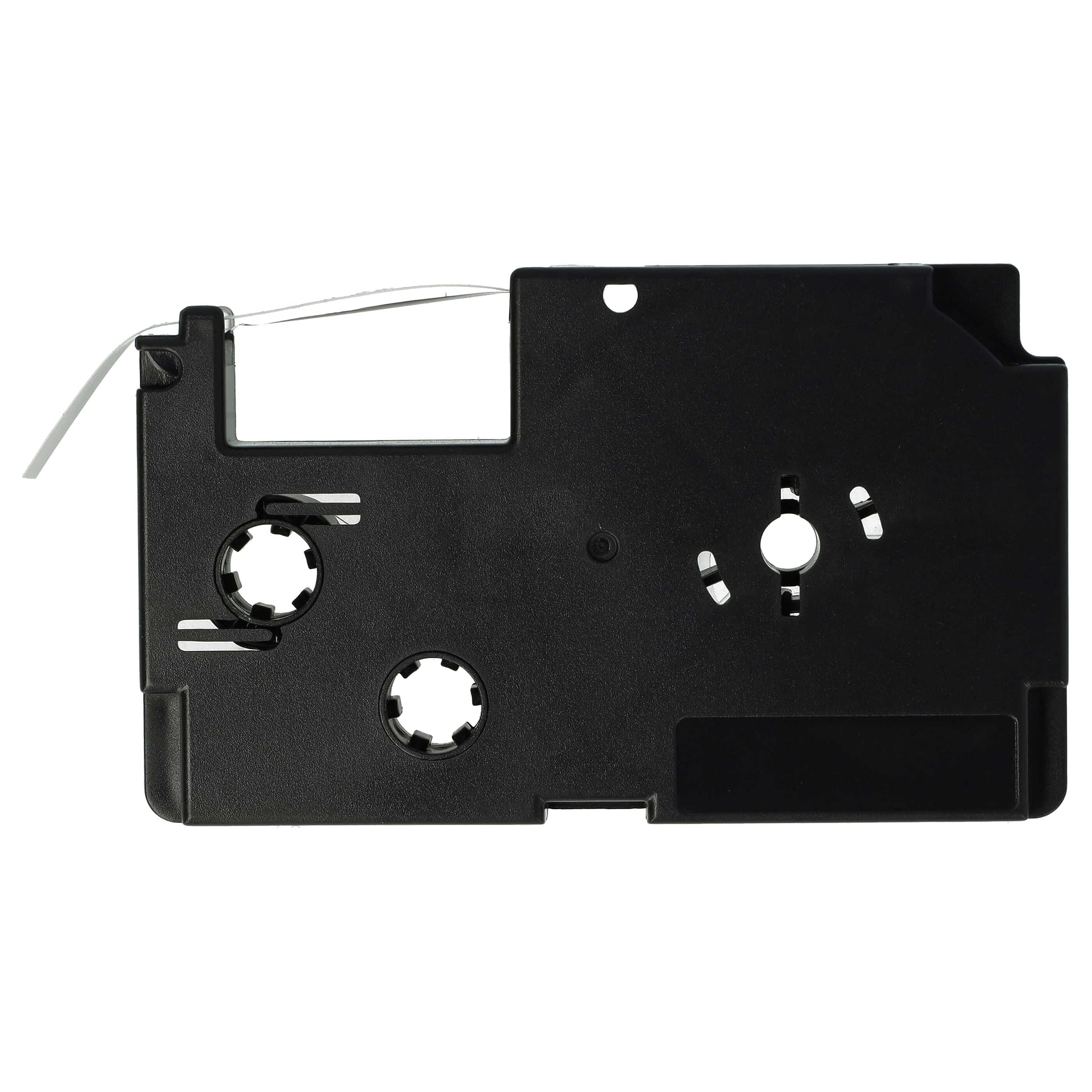 vhbw 50x Cassetta nastro compatibile con Casio KL-2000, KL-300, KL-70E, KL-200E, KL-60, KL-7000 etichettatrice 8m x 6 mm nero su bianco