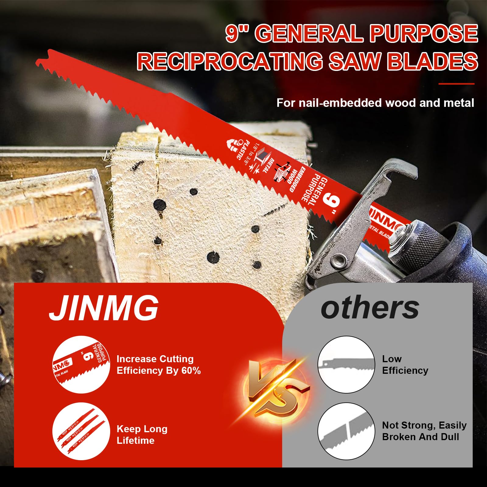 10 Reciprocating Saw Blades - Diablo Compatible -3