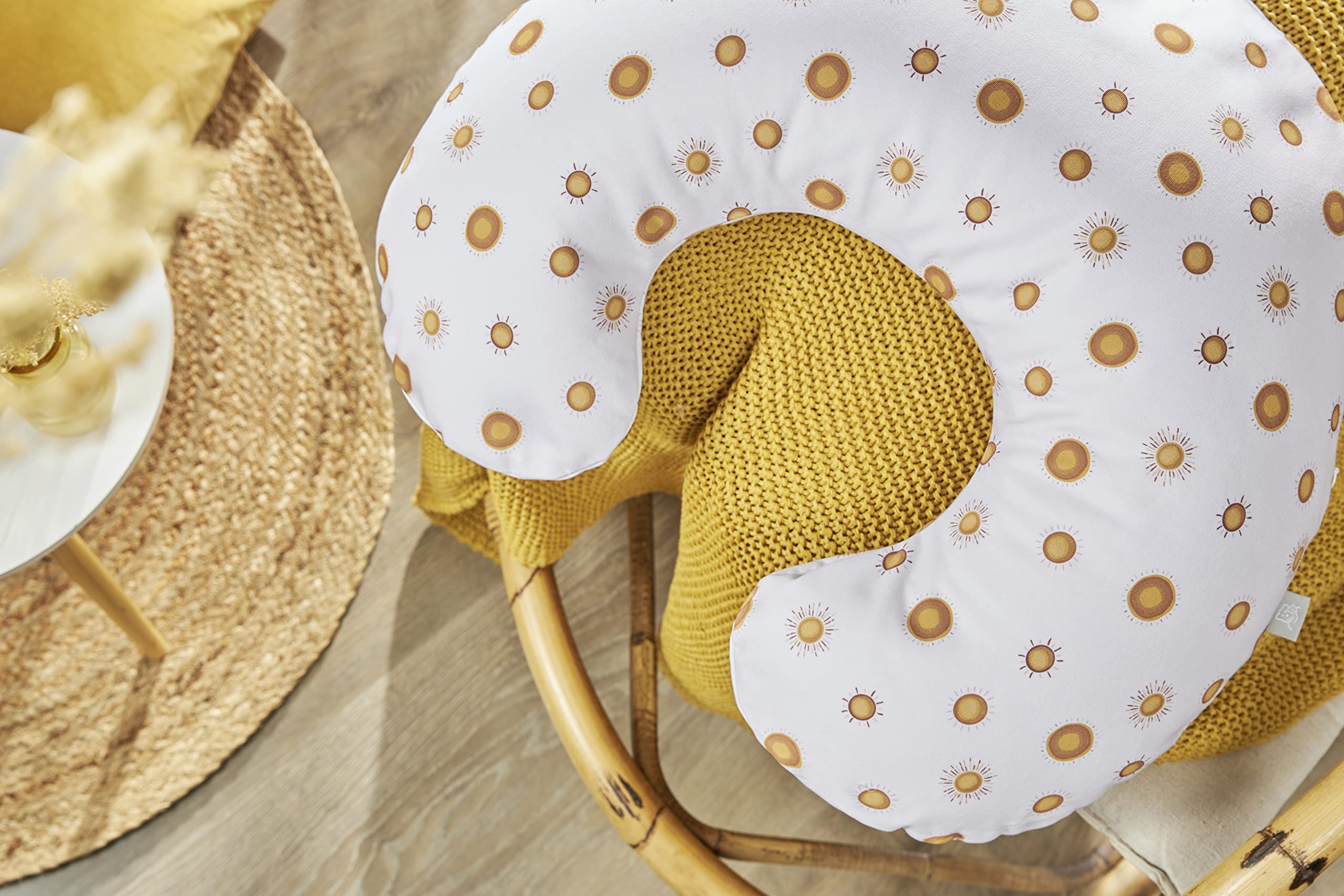 Rotho Babydesign Mini poduszka do karmienia piersią, 180 x 33 cm, 0 miesięcy, można prać w pralce, hipoalergiczny, Boho Sun 20454 0010 DN01