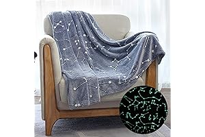 Kanguru Plush Glow in The Dark Constellation Blanket