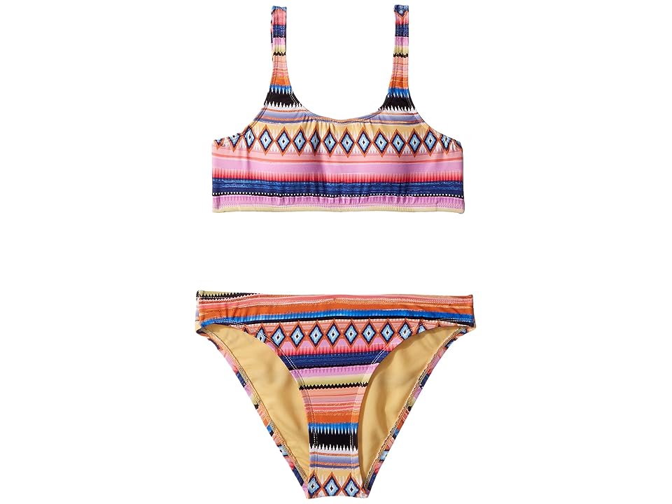 

Hobie Kids Shock This Way Bralette Hipster Set (Big Kids) (Multicolored) Girl's Swimwear Sets, Multi