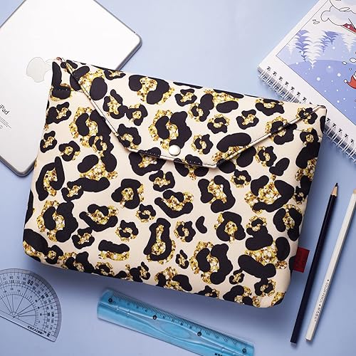 Miniatura 5 de Fundas de libro con estampado de leopardo africano con manga de libro con estampado de guepardo fundas de libro con cremallera con relleno 114 x 9