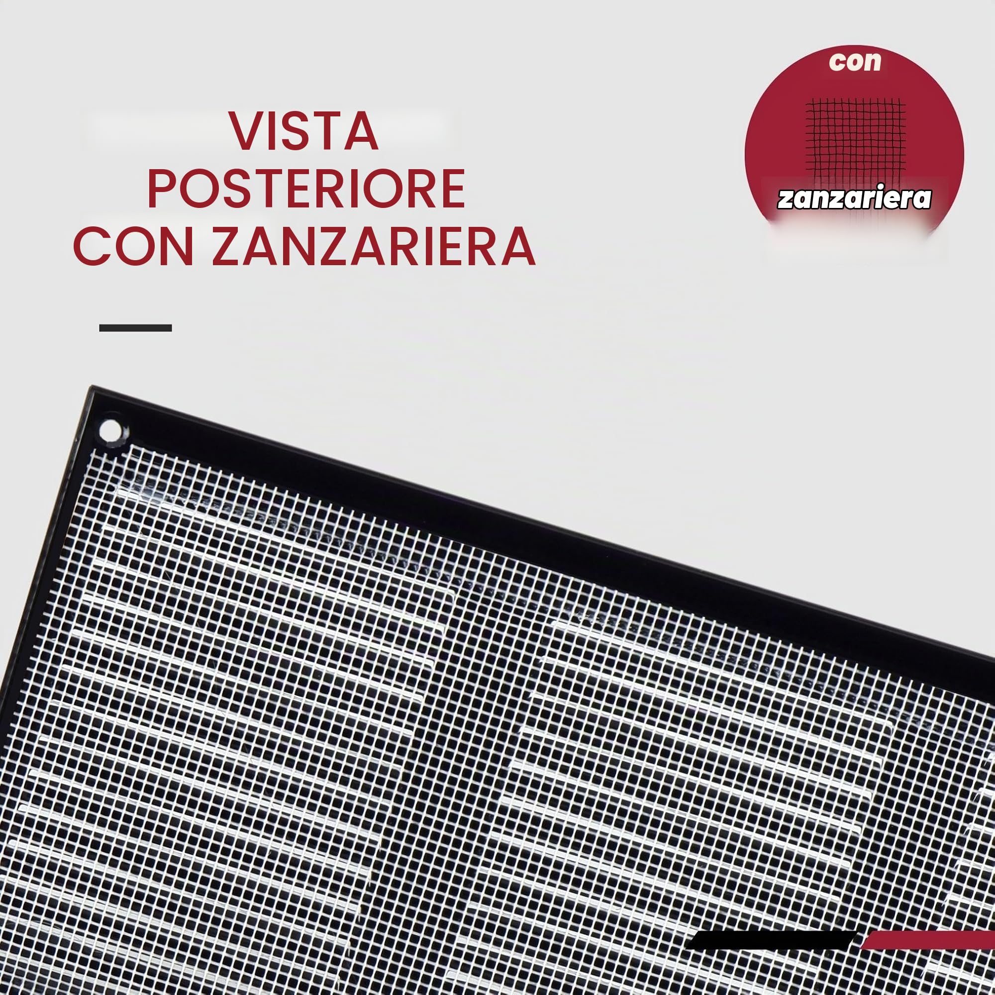 500x300mm Griglie D'Aerazione/Ventilazione in Metallo - Nera Griglia D'aria con Rete Anti Insetti