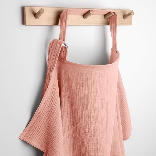 Miniatura 16 de Comfy Cubs Cobertor de Lactancia de Muselina, Paquete de 1, Cobertor de Lactancia 100% Muselina - Bufanda de Lactancia para Bebé Suave y Rosa