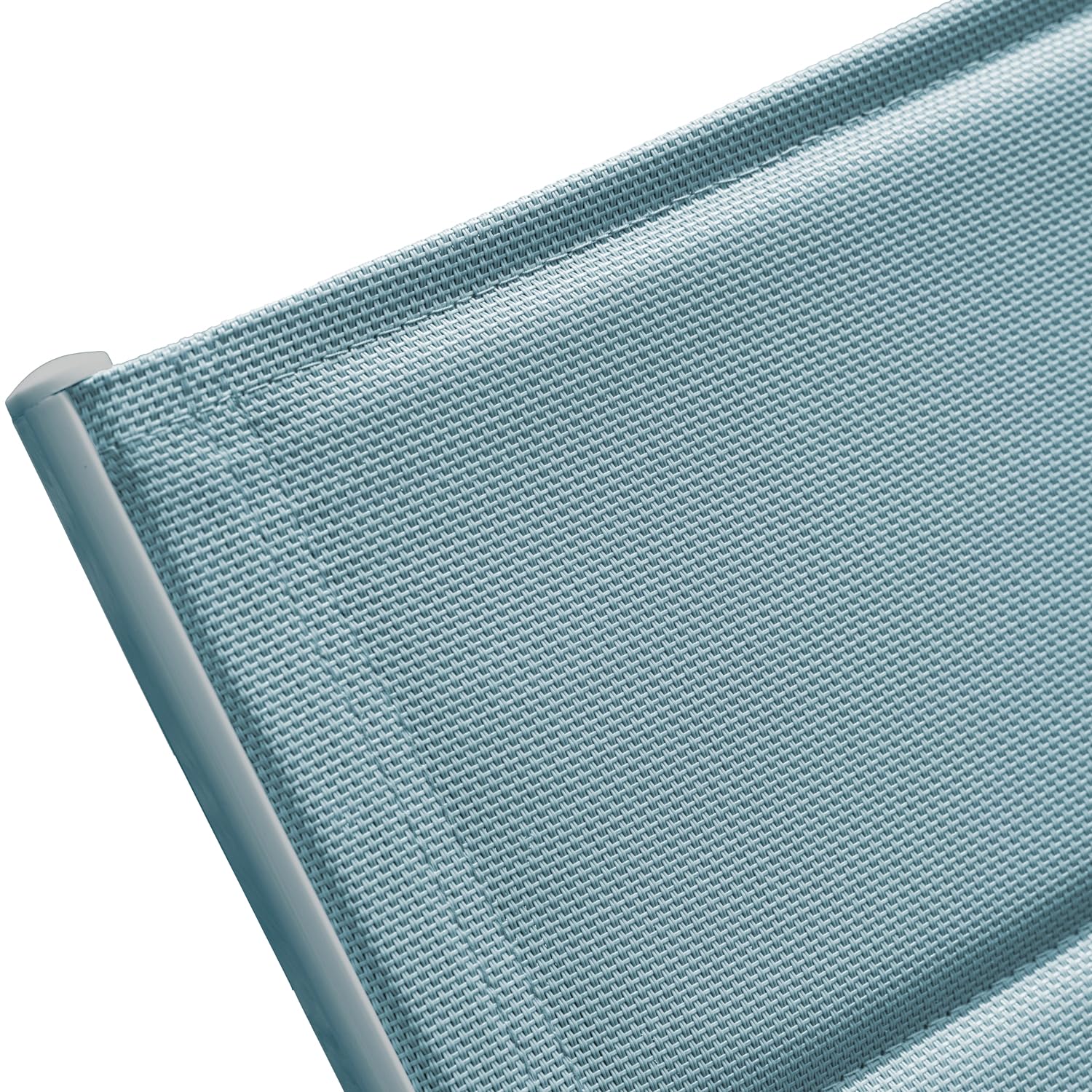 Happy Garden Bain de Soleil Barbados en textilène et Aluminium Bleu Clair. Transat d'extérieur Multi Position.