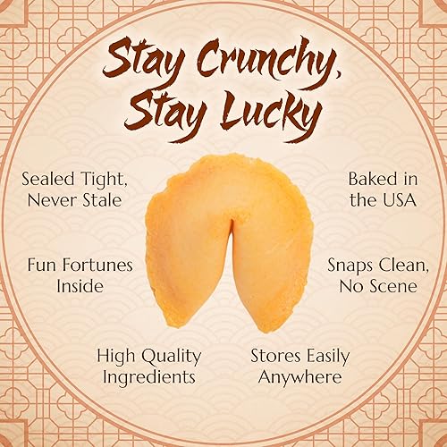 Miniatura 3 de East and Else Galletas Fortune, envueltas individualmente, sabor vainilla, paquete a granel premium, fabricadas en Estados Unidos (50 unidades)