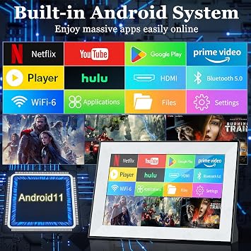 Portable TV,Small TV with Touchscreen LCD Monitor,Built in Apps,Support SD,WiFi,Bluetooth,USB, HDMI Input,Mini Smart TV Design for Home, Kitchen, RV, and Travel Use