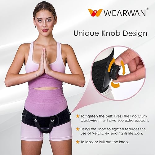 Miniatura 4 de Cinturón de apoyo pélvico para embarazo y posparto, con 1 correa cruzada para la ingle y 1 paquete de gel, proporciona soporte de prolapso para