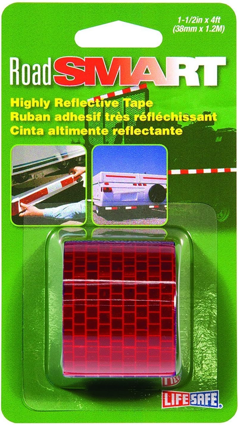 INCOMRE804 1-1/2" X 4' Red Highly Reflective Tape