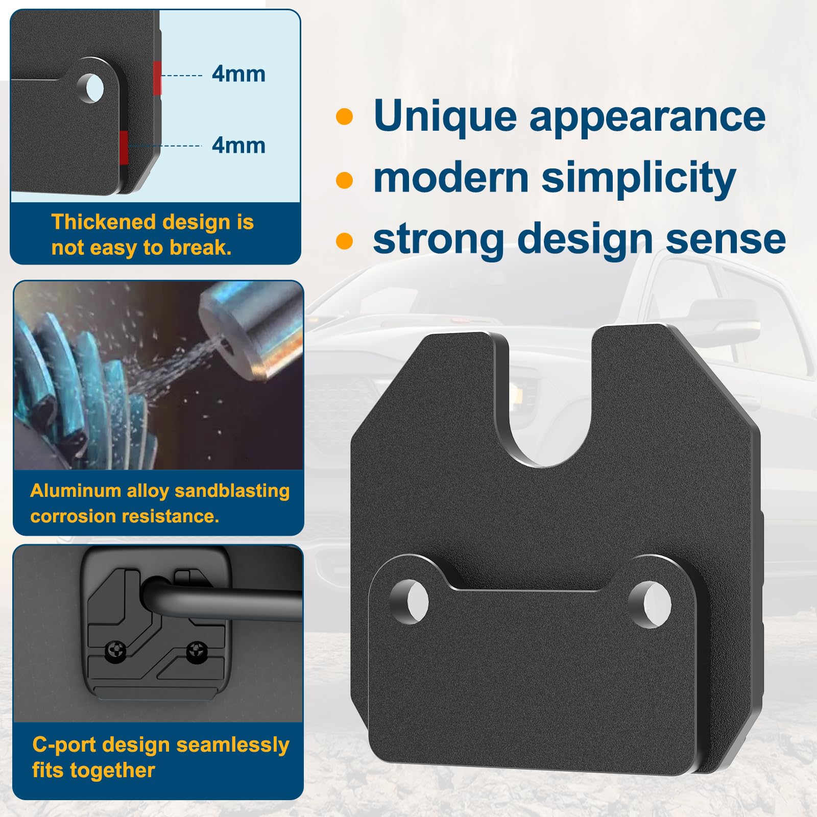 Sun Visor Repair Kit Compatible with RAM 1500 2019-2023 2 Pack Sun Visor Clip for Trucks Aluminum Alloy — view 2