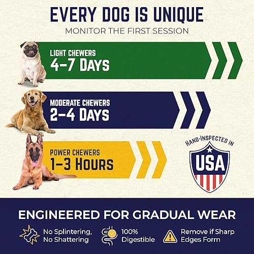 Miniatura 3 de Devil Dog Pet Co. Masticadores de queso de yak del Himalaya para perros, grandes - paquete de 4, 100% naturales y saludables, sin lactosa, golosinas