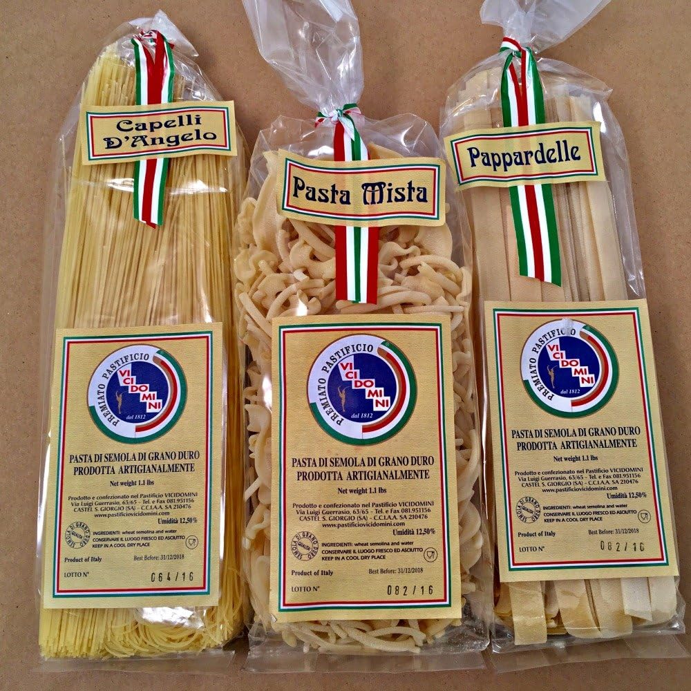 Pastificio Vicidomini Artisan Pasta Sampler: 3 shapes