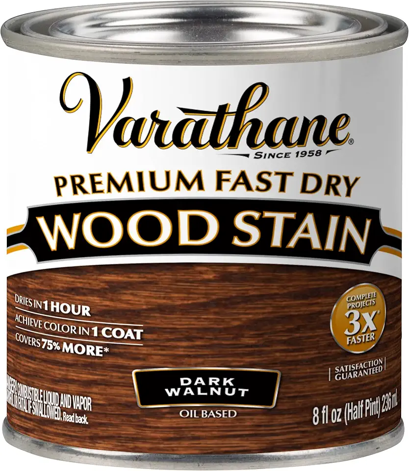 Varathane Fast-Dry Dark Walnut Stain (Half Pint)