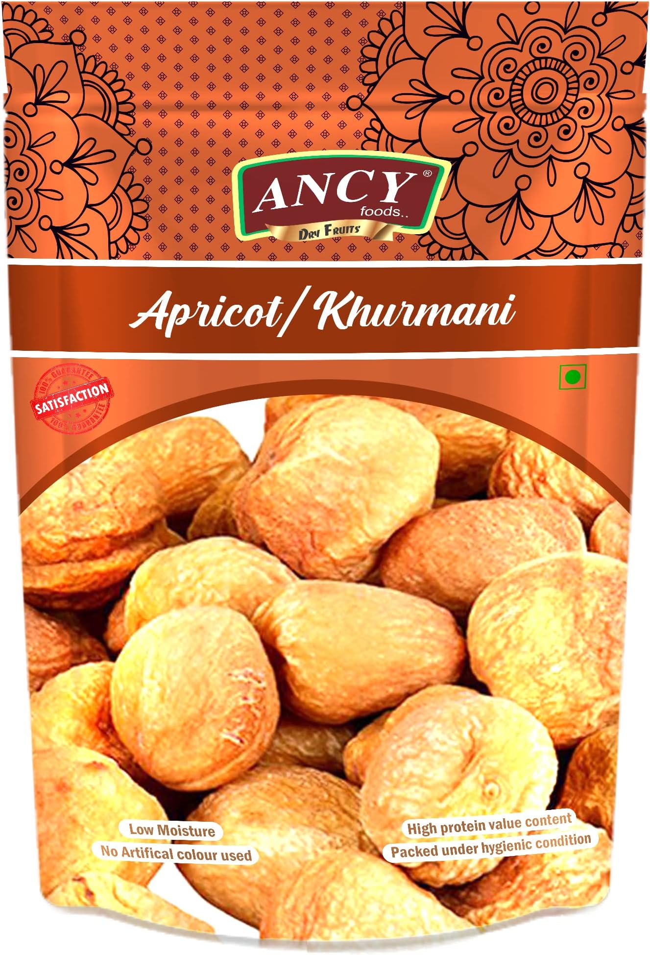 Ancy Dried Khurmani (Apricots) 250 Grams – Sun-Dried Apricot, Ready-to-Eat Dry Fruit for Snacking, Cooking, Baking – Rich in Iron, Fiber & Antioxidants – Dried Khubani / Jardalu (Dried Apricot / Armenian Plum / Zardalu / Albaricoque / Mishmish
