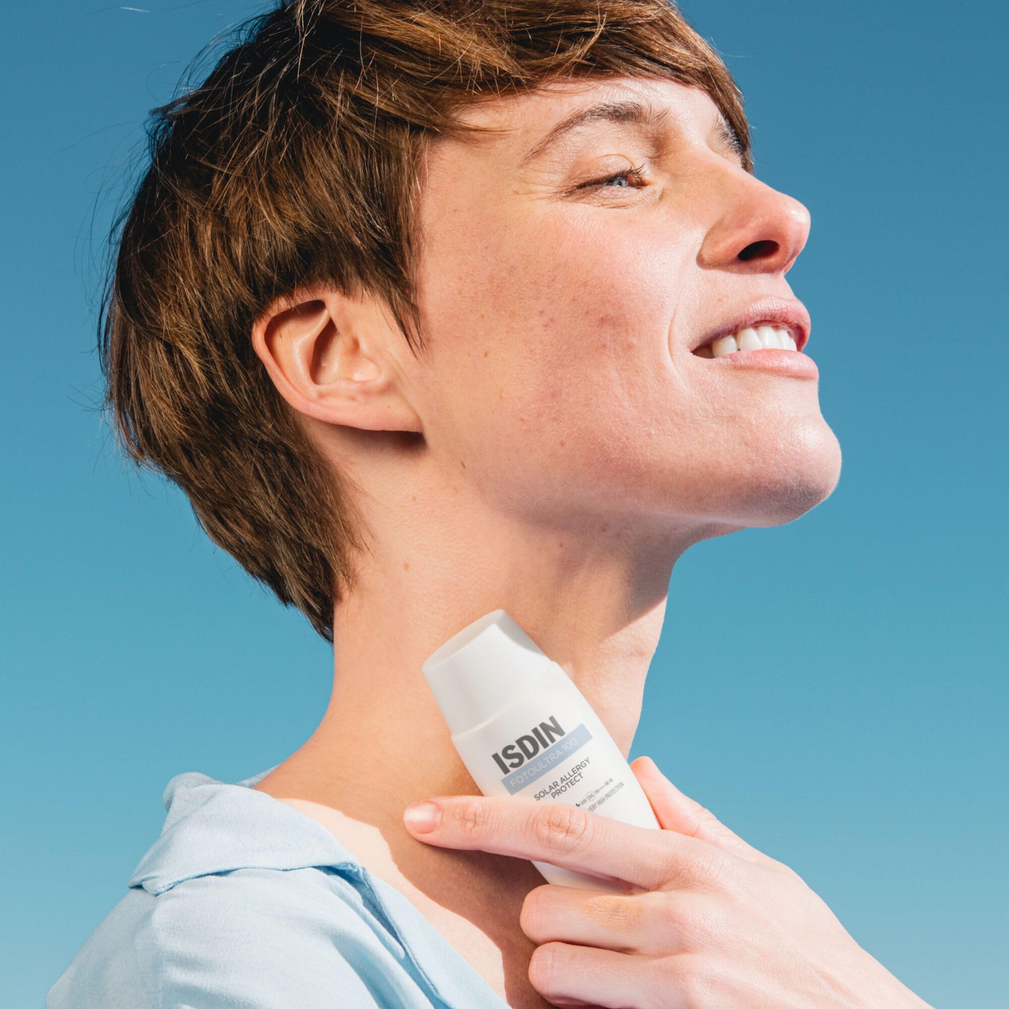 ISDIN Fotoultra 100 Solar Allergy Protect SPF 50+ (50 ml) | Crème Solaire Visage Très Haute Protection pour Peaux Allergiques au Soleil | Renforce la Protection Naturelle de la Peau