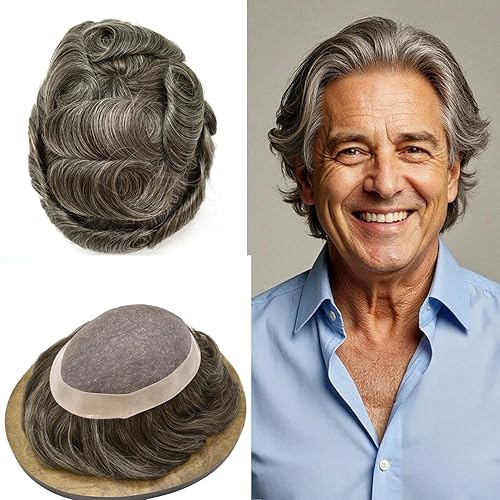 Miniatura 101 de Mens Toupee Hair Piece For Men Fine Mono Men Hair System Toupee For Men Hair Piece Real Human Hair System For Men Protesis Capilar Para Hombre 6x9