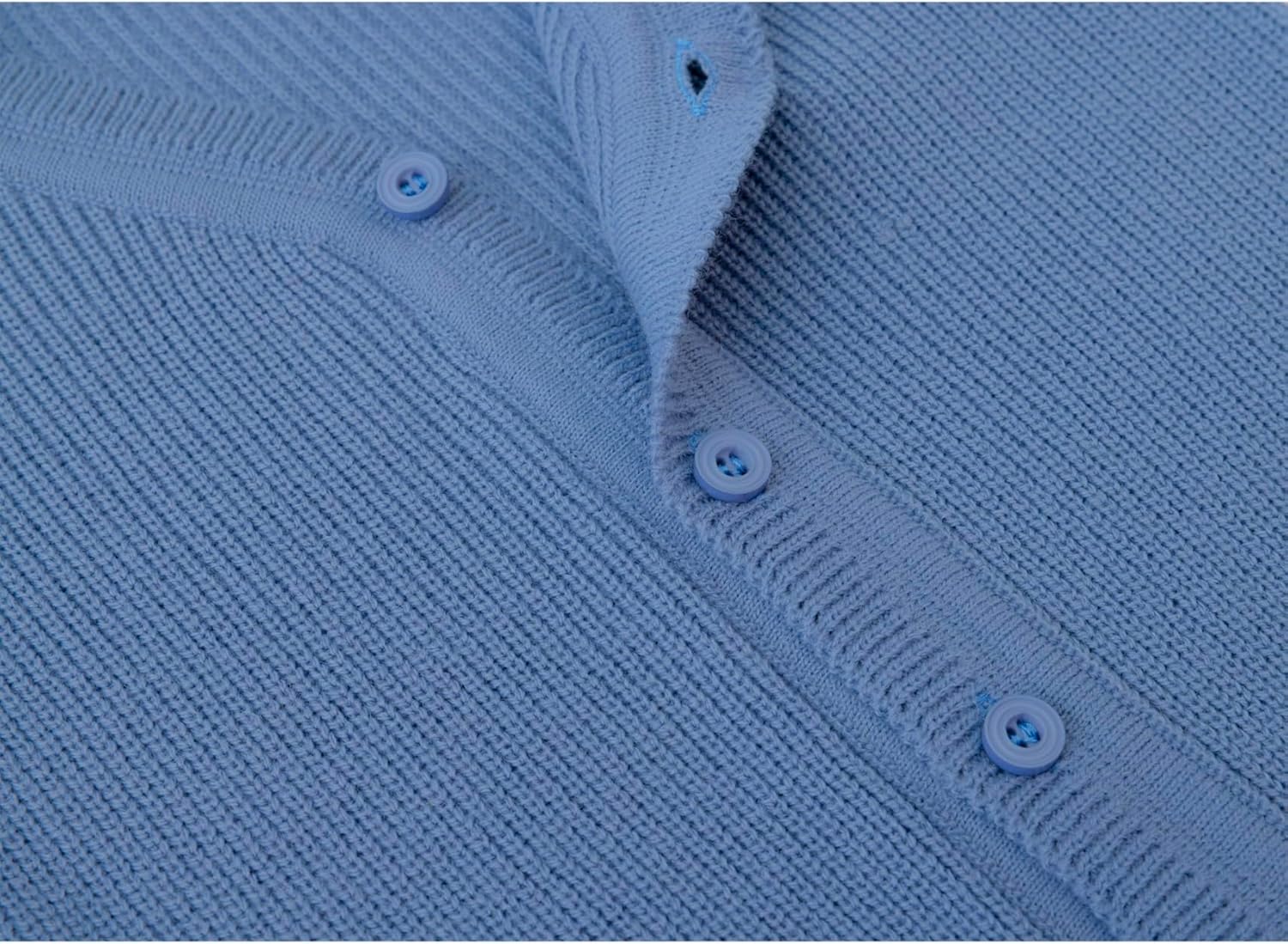 Lilax Little Boys Basic Long Sleeve V-Neck Classic Knit Cardigan Sweater - Image 6