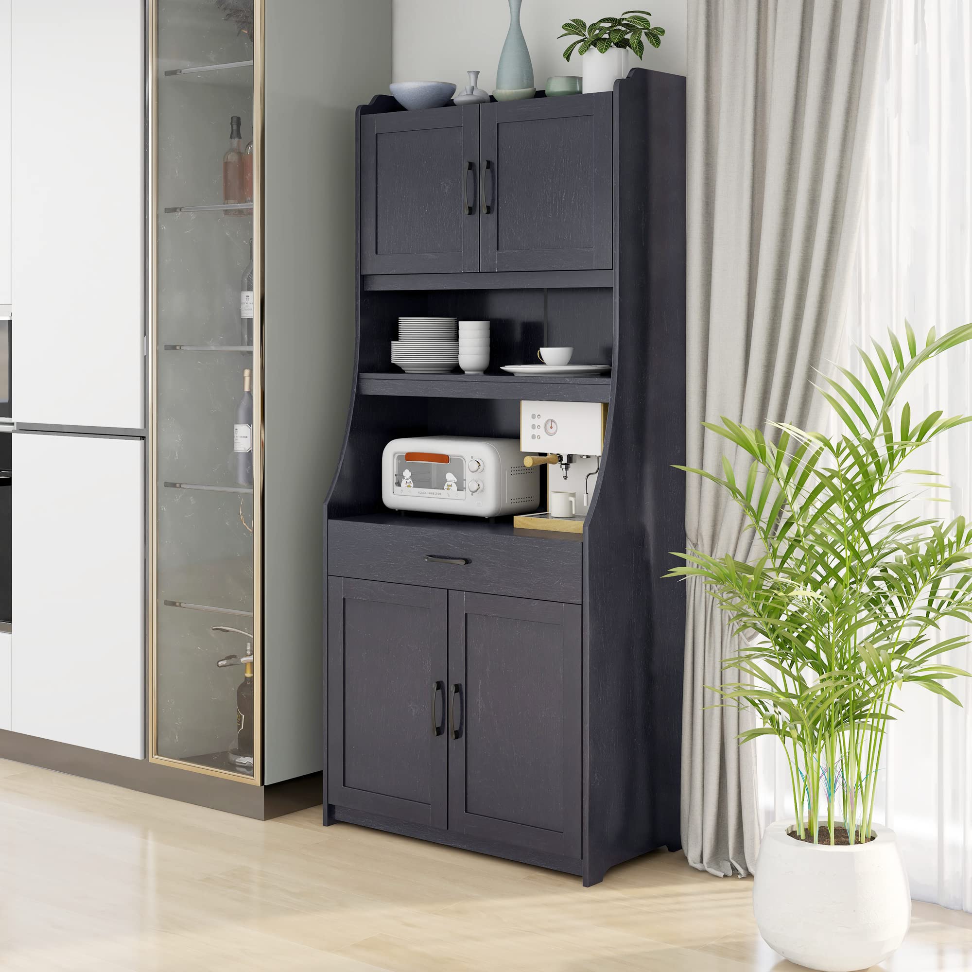 Buy Kitchen Pantry Storage with Microwave Shelf, 72