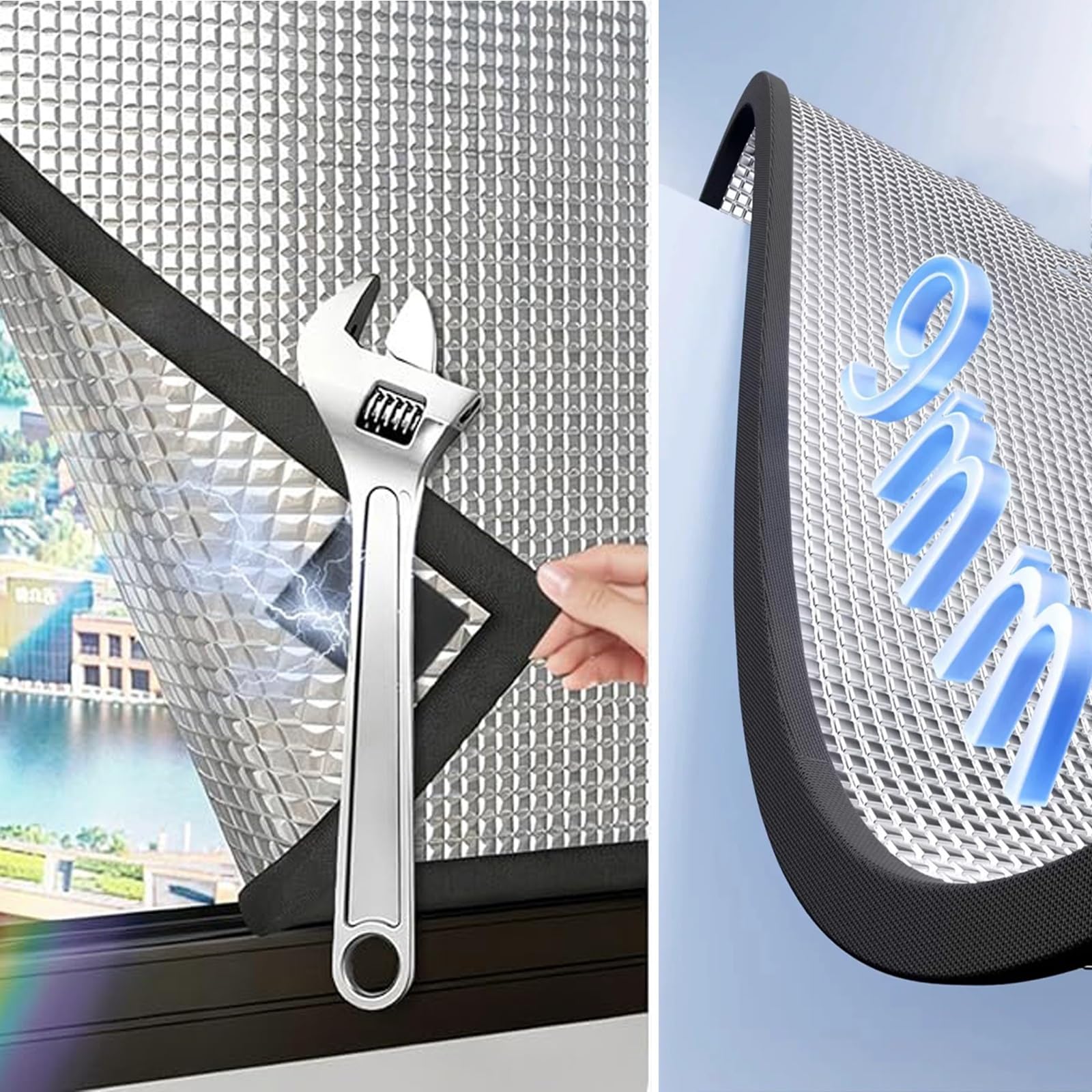 Magnetyczna izolacja okienna, osłona okna z folii aluminiowej