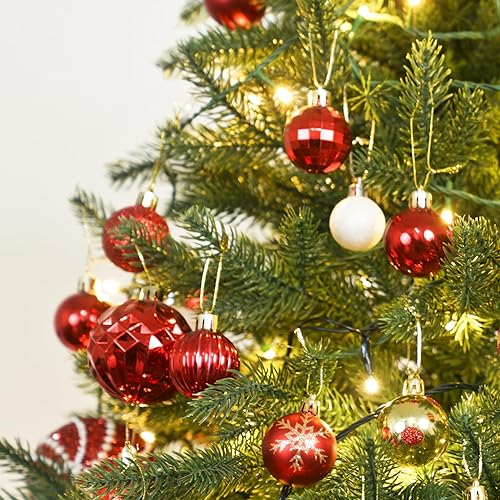Miniatura 346 de XmasExp Juego de 24 mini esferas de Navidad inastillables para bolas de árbol de Navidad de 1.181 in/1.18 pulgadas (oro rosa)