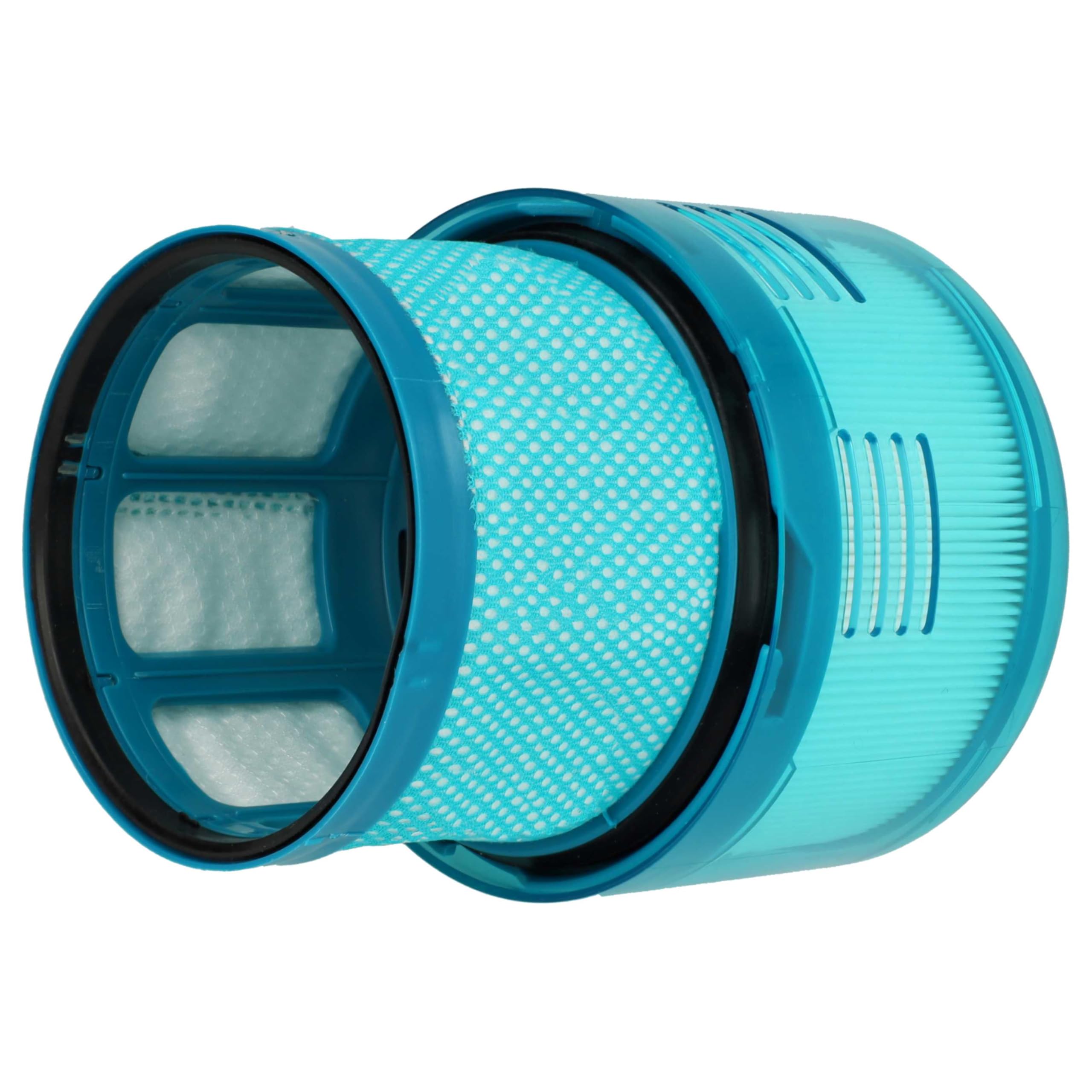 vhbw 10 x filtr do odkurzacza Dyson 972352-01 filtr powietrza wylotowego, turkusowy/biały