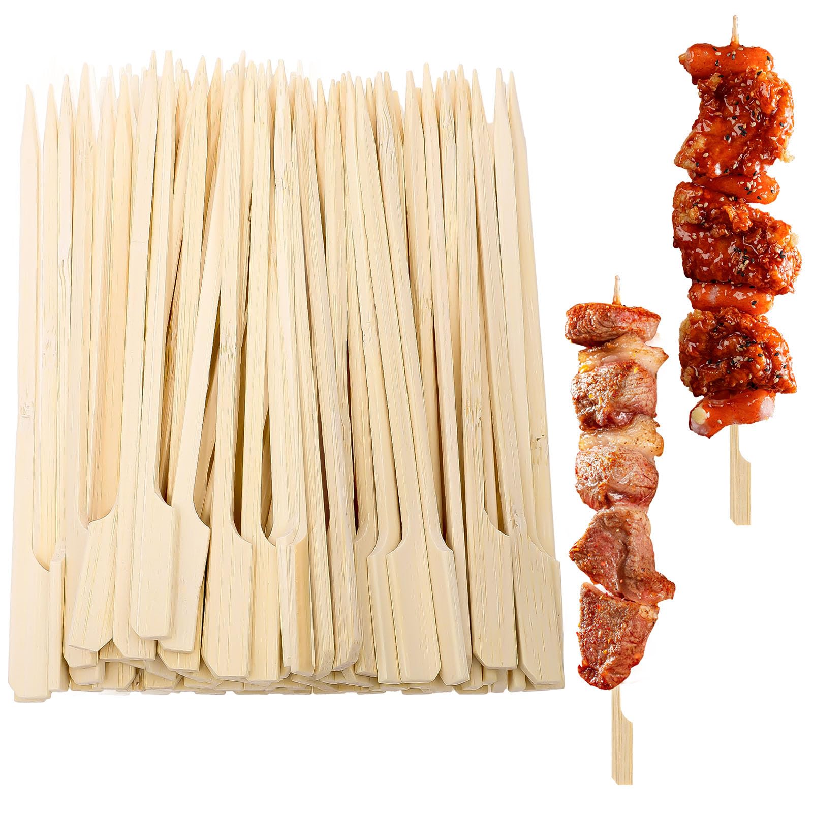 200 Pieces Bamboo Paddle Skewers 15CM