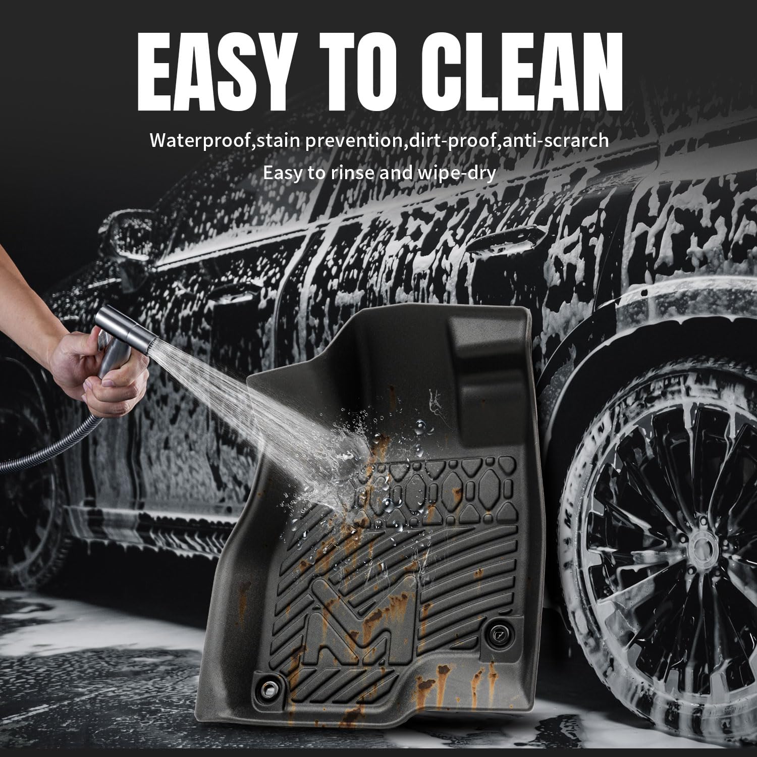 TPE Automotive Floor Mats Cargo Liner Custom for Ford Escape 2020-2025 NOT Fit Hybrid All Weather Cover Protection — view 6