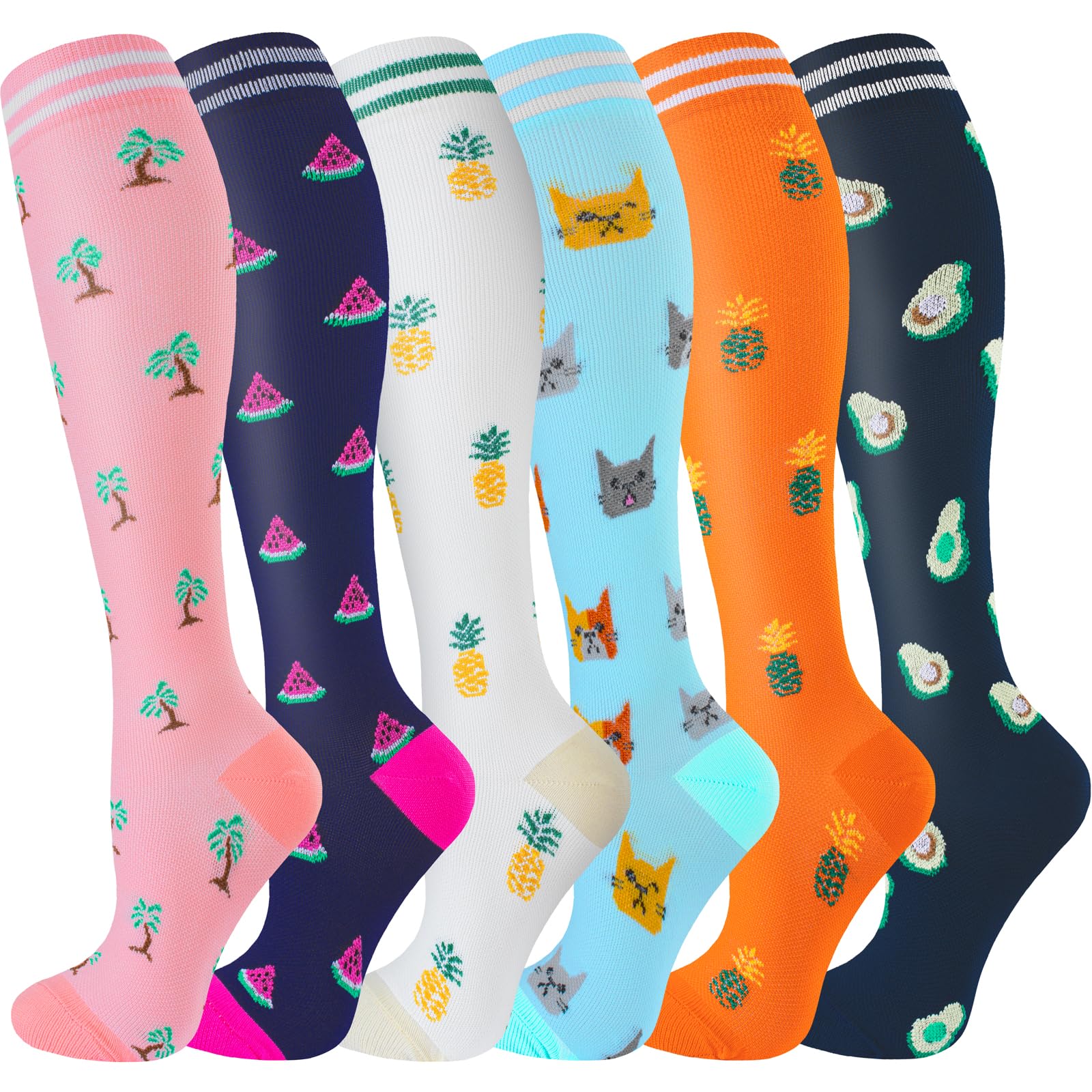 bropite Compression Socks for Women & Men Circulation-Support Knee High Socks 20-30 mmhg-Best for Running,Medical,Nurse,Travel