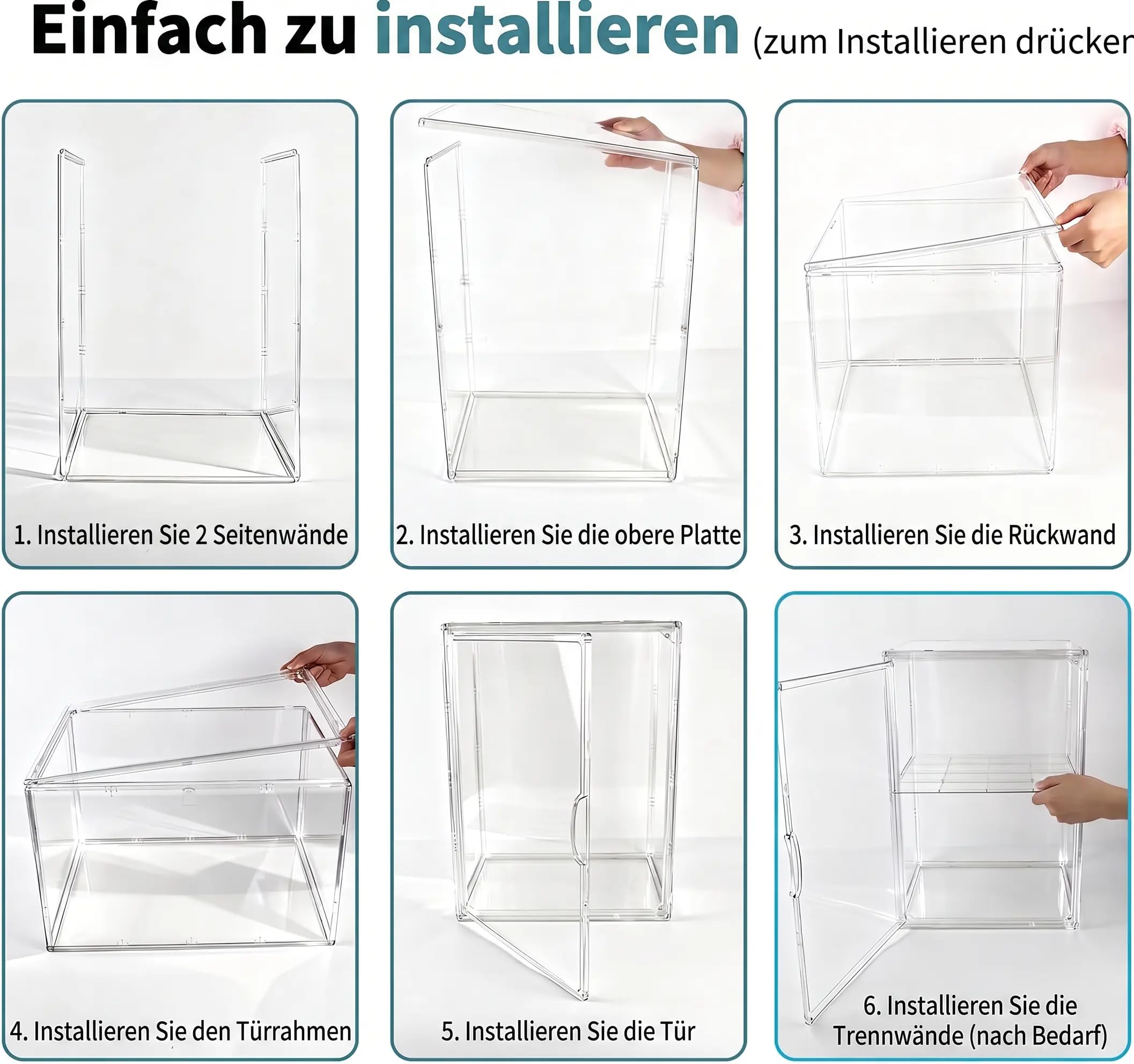 Acryl-Babyflaschen-Organizer mit Magnetverschluss, Aufbewahrung für Sauger und Pumparteile, geeignet für Küche, Bad & Haushalt