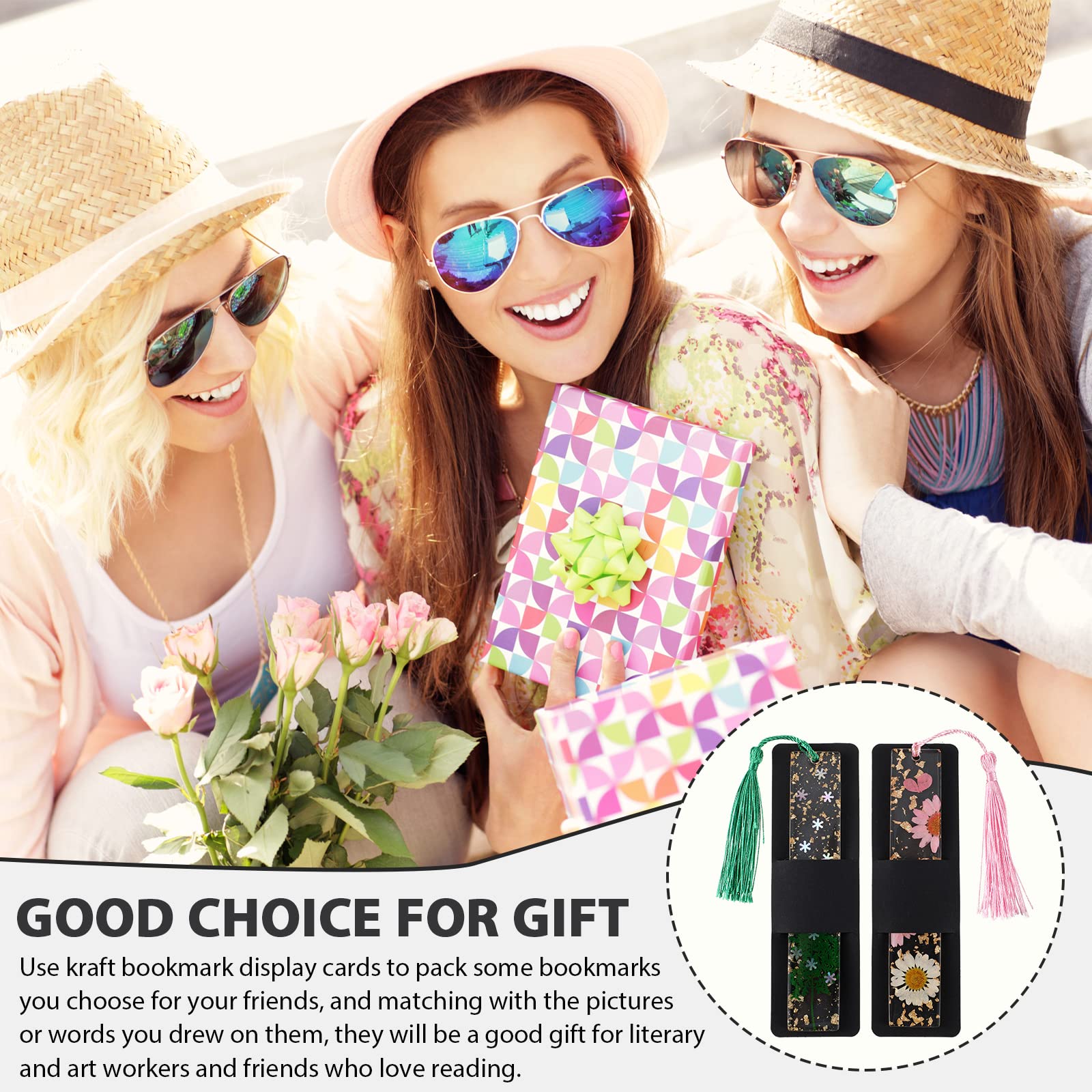 50Pcs Bookmark Sleeves Kraft Bookmark Holder For Business Packaging - View #4