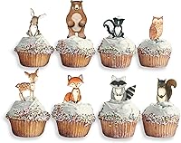 Vista 7 de Back40Life Forest Critters Formas de Animales de Madera Pintada Recortadas (Pequeño + Soportes (Paquete de 8))