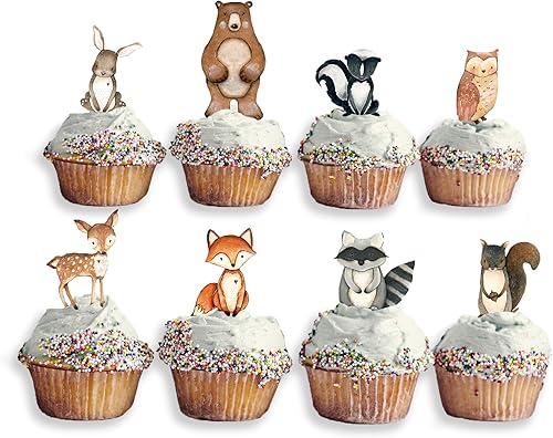 Miniatura 7 de Back40Life Forest Critters Formas de Animales de Madera Pintada Recortadas (Pequeño + Soportes (Paquete de 8))