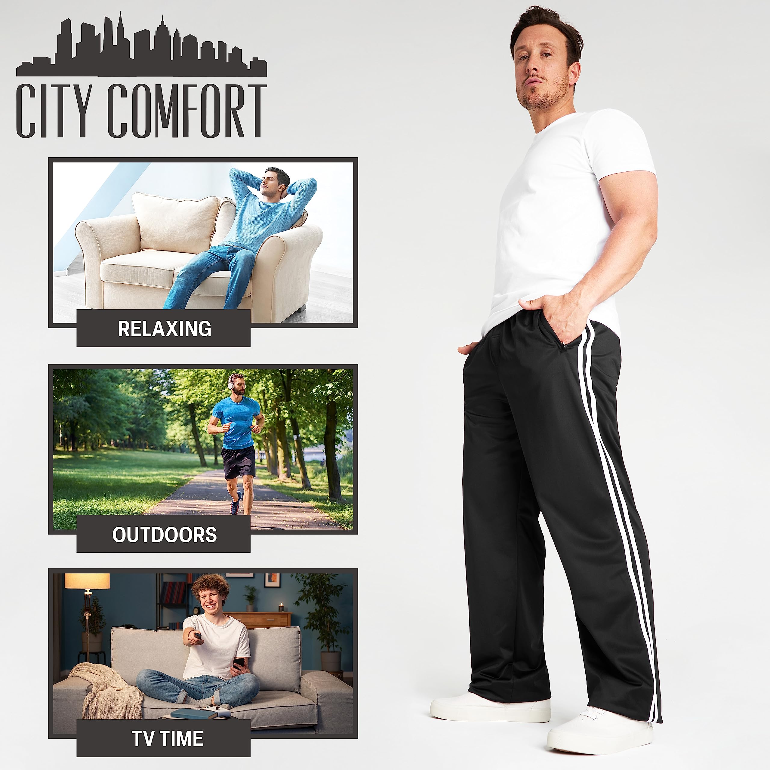 CityComfort Pantaloni da Tuta Uomo M-3XL