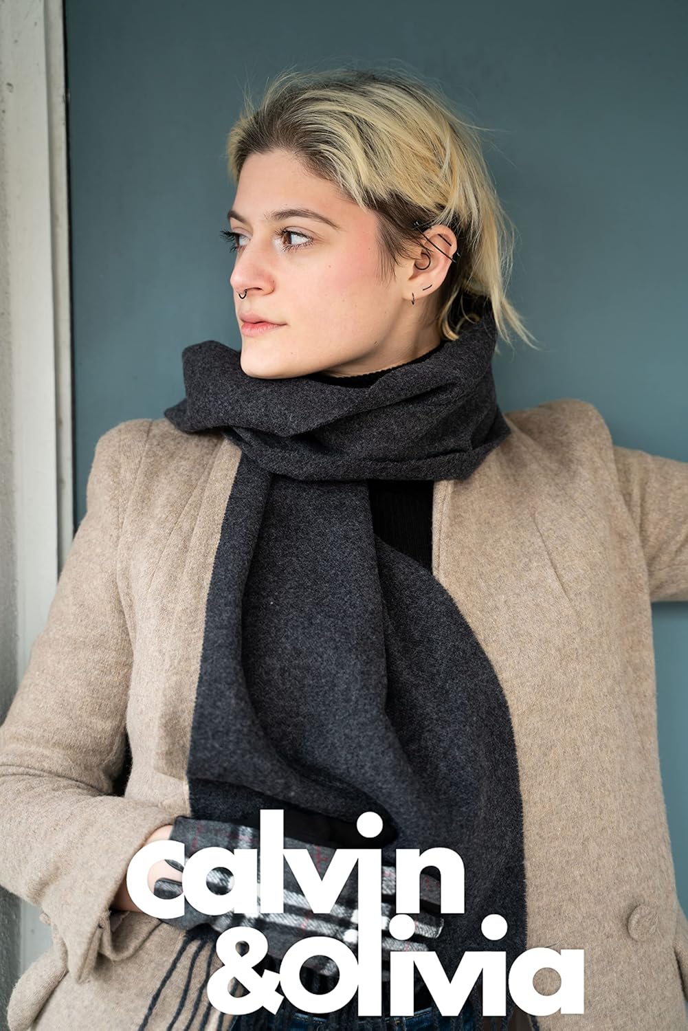 CALVIN & OLIVIA Lightweight Ultra-Soft Scarf - Perfect Holiday Gift for Men & Women - Image 5