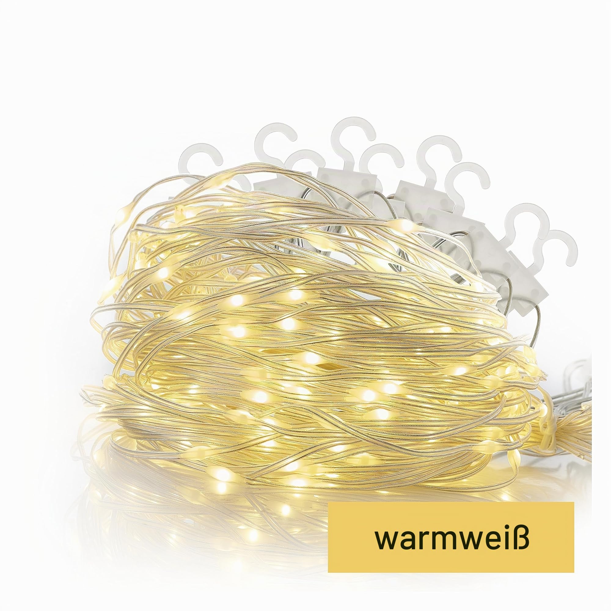 EMOS LED-Lichtervorhang, 400 LEDs Drop Lichterkette, 2,9m lange Weihnachtslichterkette + 3m Zuleitung inkl. Netzteil, 8 Lichtmodi, für Partys, Weihnachten, warmweiß, IP44 für Innen und Außen