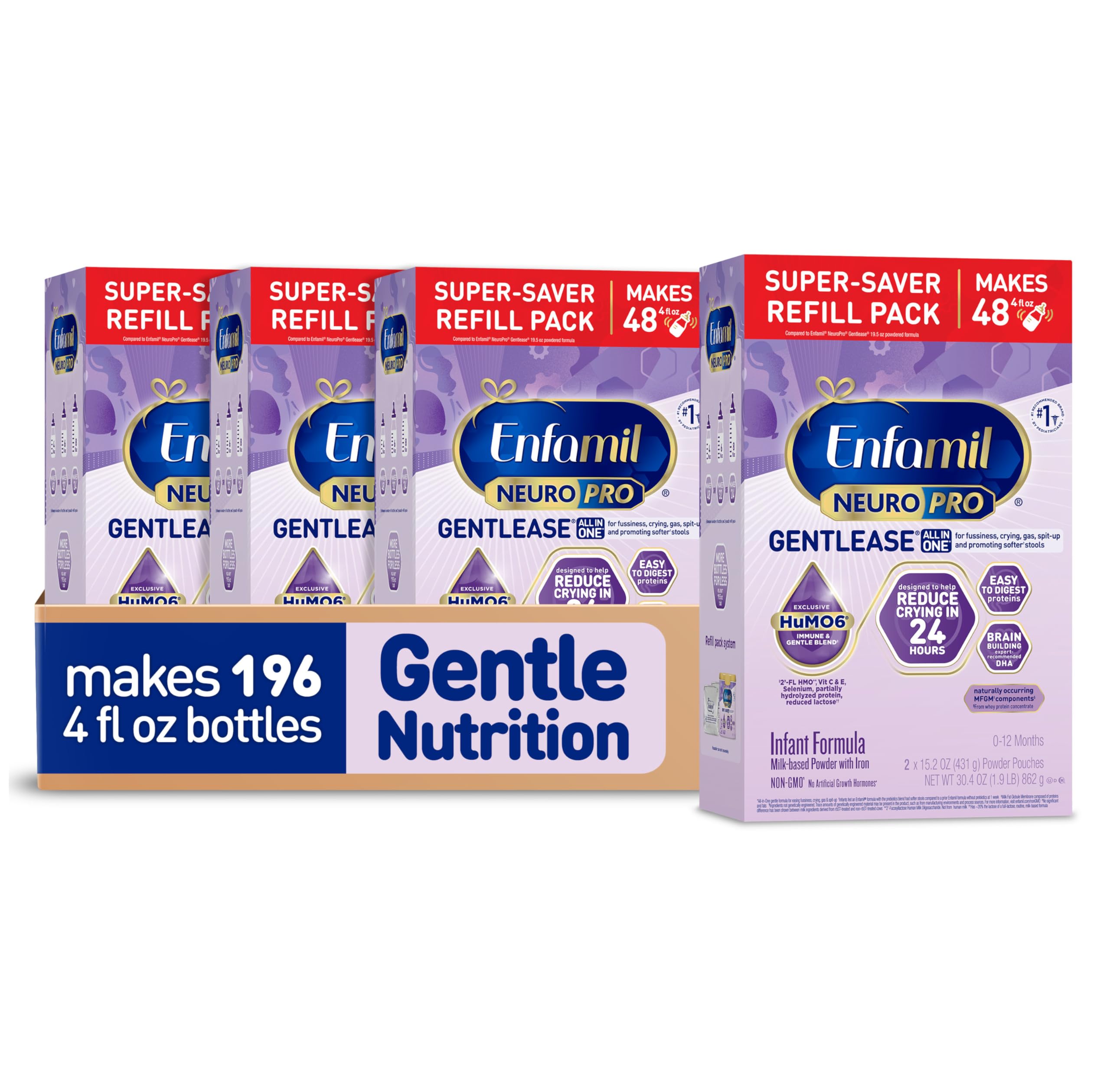 Amazon.com: Enfamil NeuroPro Gentlease Baby Formula, Brain Building DHA ...