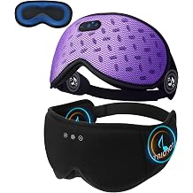 TOPOINT Weighted Sleep Mask Headphones Bluetooth 5.4 with 3D Removable Hot & Cold Compress and Bamboo Cotton Bluetooth Sleep Mask