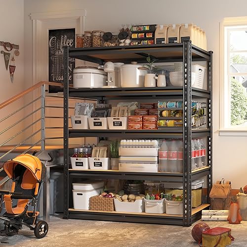 REIBII Estantería de Garaje de Servicio Pesado de 2000LBS, Estantes de Almacenamiento de 72" H, Estantería de Metal para Garaje, Estantes Ajustables