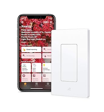 Elgato Eve Light Switch, Connected Wall Switch with Apple HomeKit technology, Bluetooth low energy