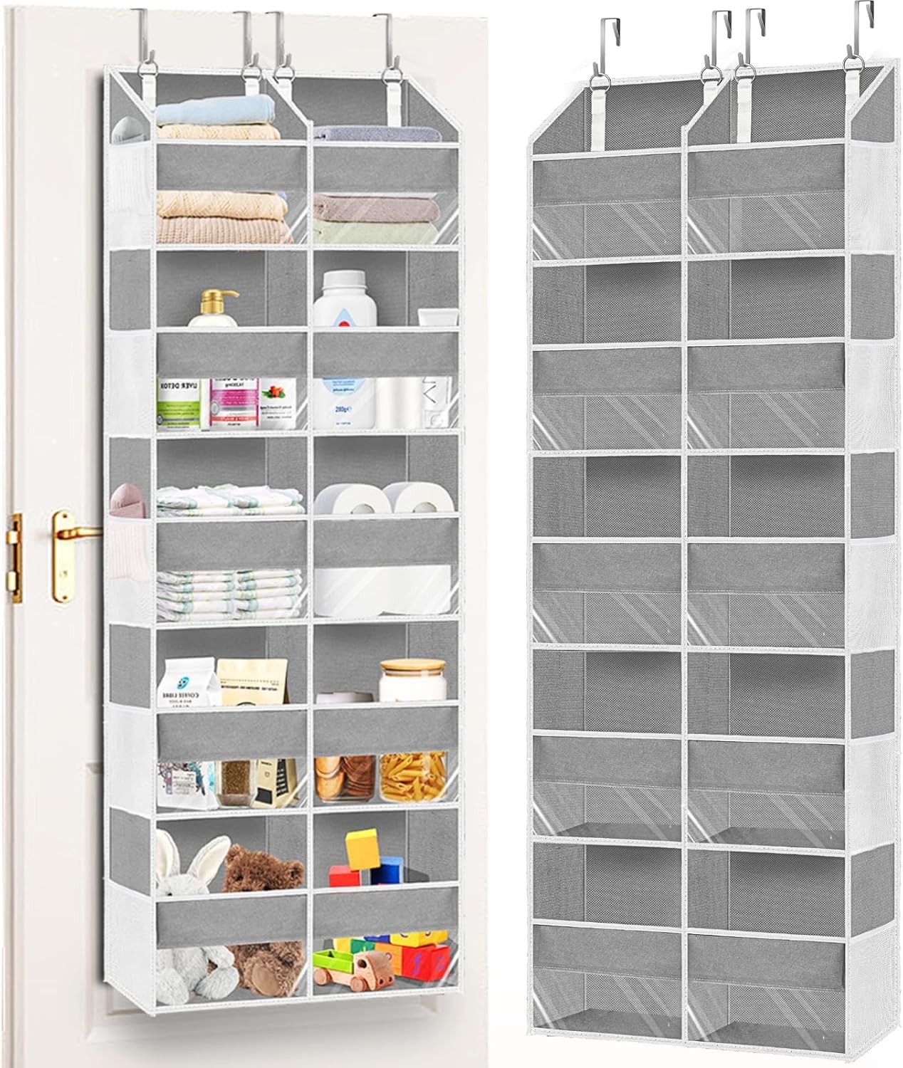 5-Tier Over Door Organizer: 20 Pockets for Toys, Shoes & More