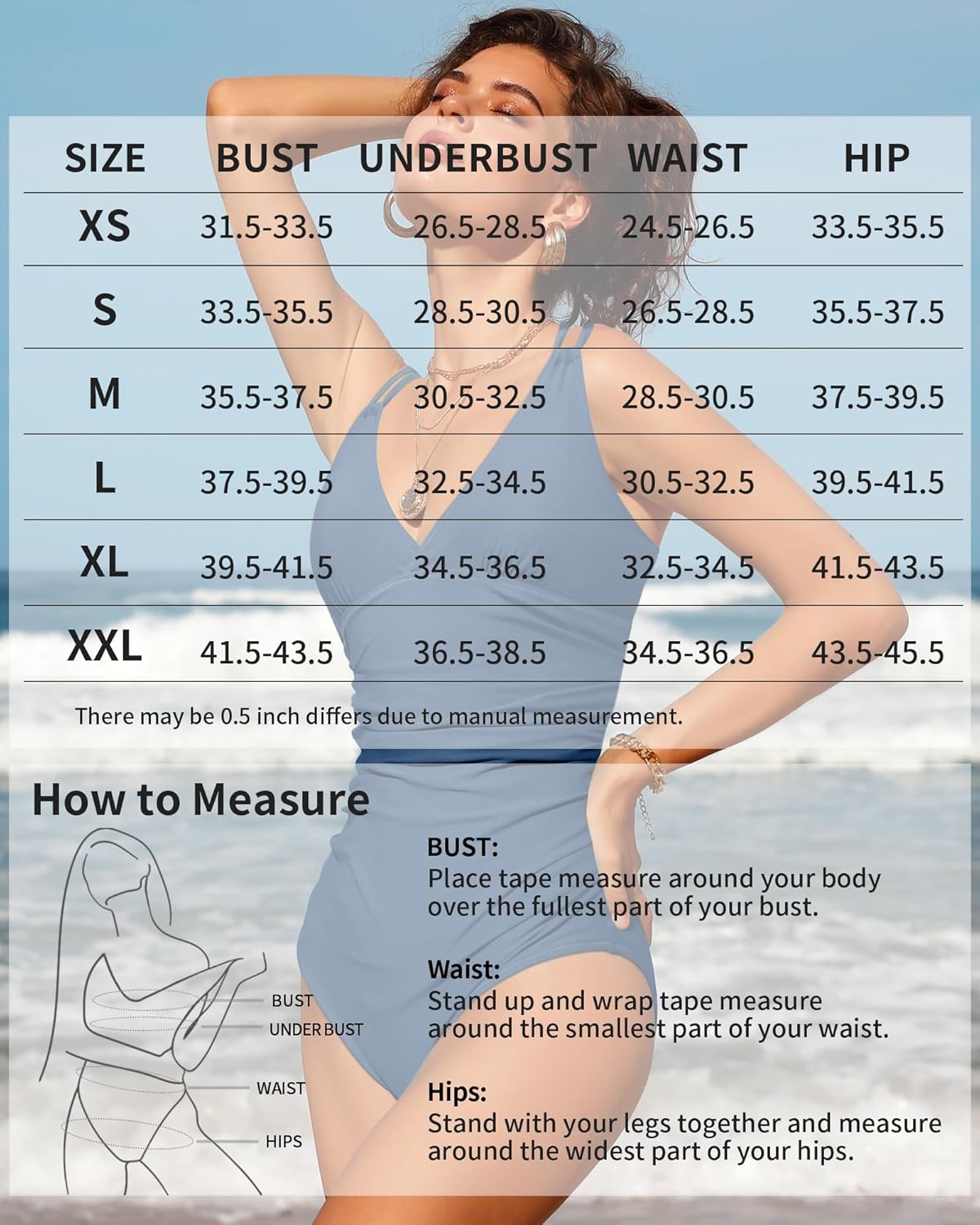 Charmo Tummy Control One Piece Swimsuits for Women Ruched Bathing Suits Strappy V Neck Monokini - Image 6