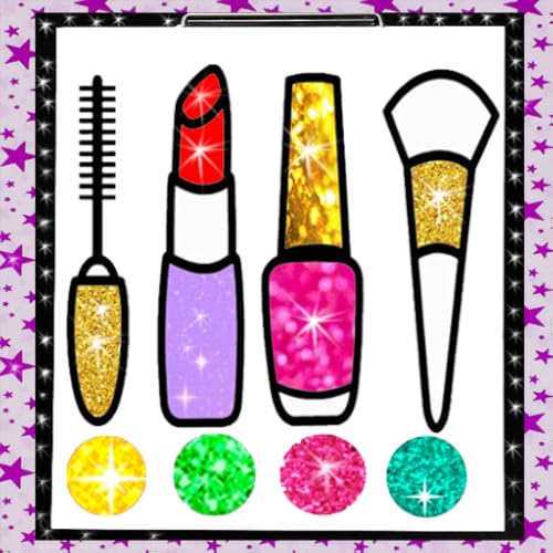 Learning Glitter coloring book Make Up