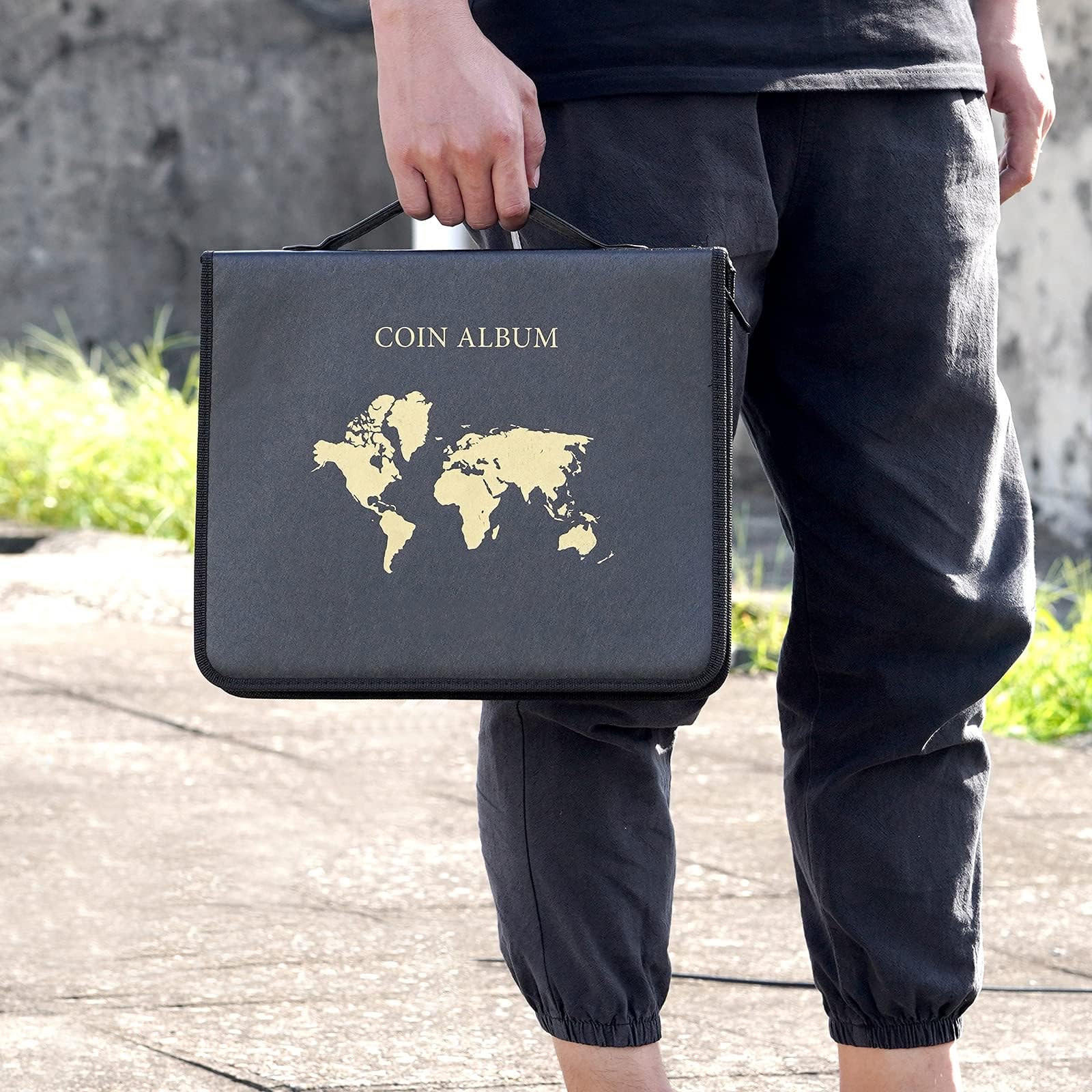 Coin Collection Book Holder for Collectors, 200 Pockets Collecting Album & 30 Sleeves Paper Money Display Storage Case for Currency Collection Supplies (200 coins+30 paper money binder)