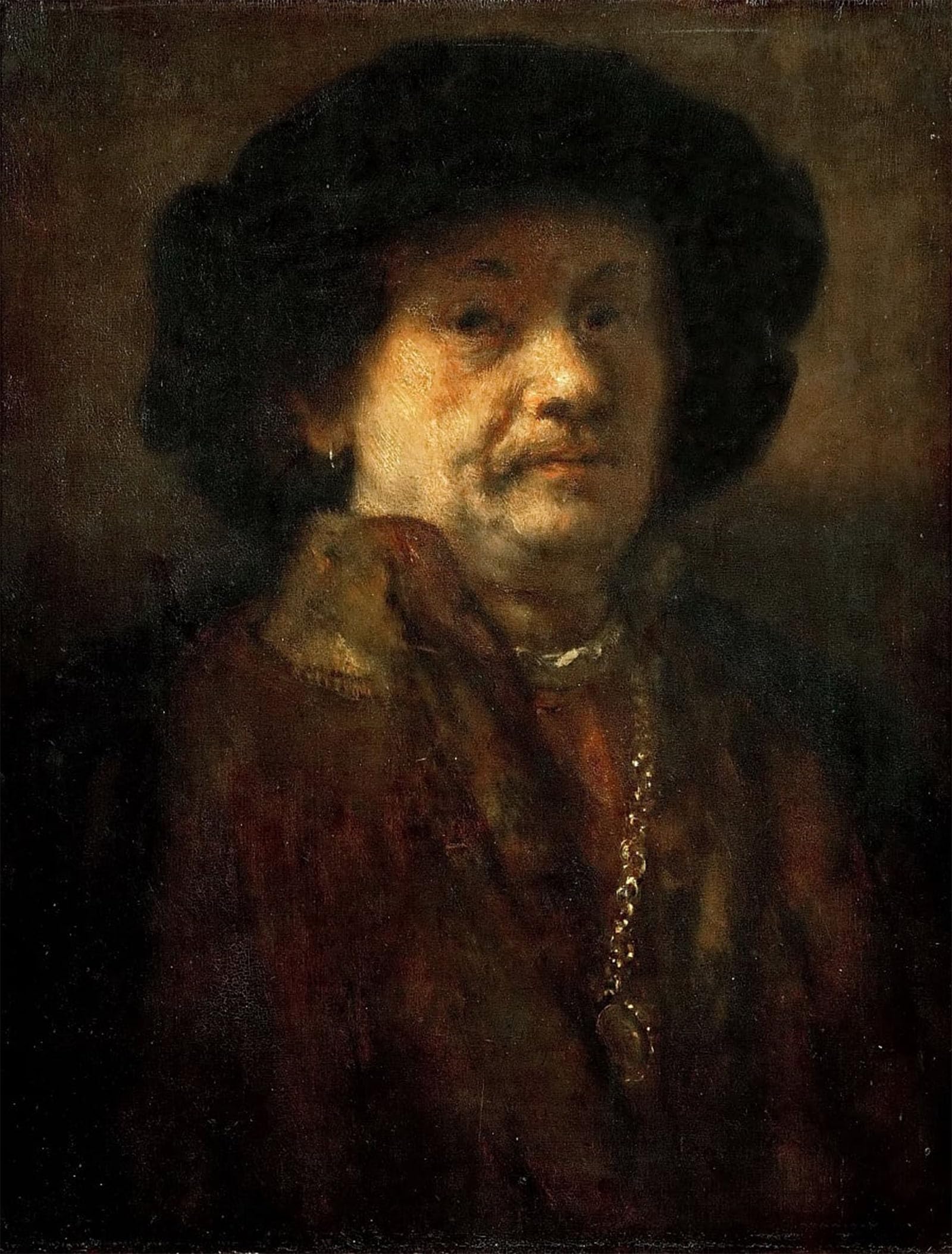 Artxlxxbn No Frame Famous Painting Art Wall Decor Abstract Art Picture Portrait Of Rembrandt Van Rijn By Rembrandt Van Rijn Animal Pictures For Home Decor 60X90cm