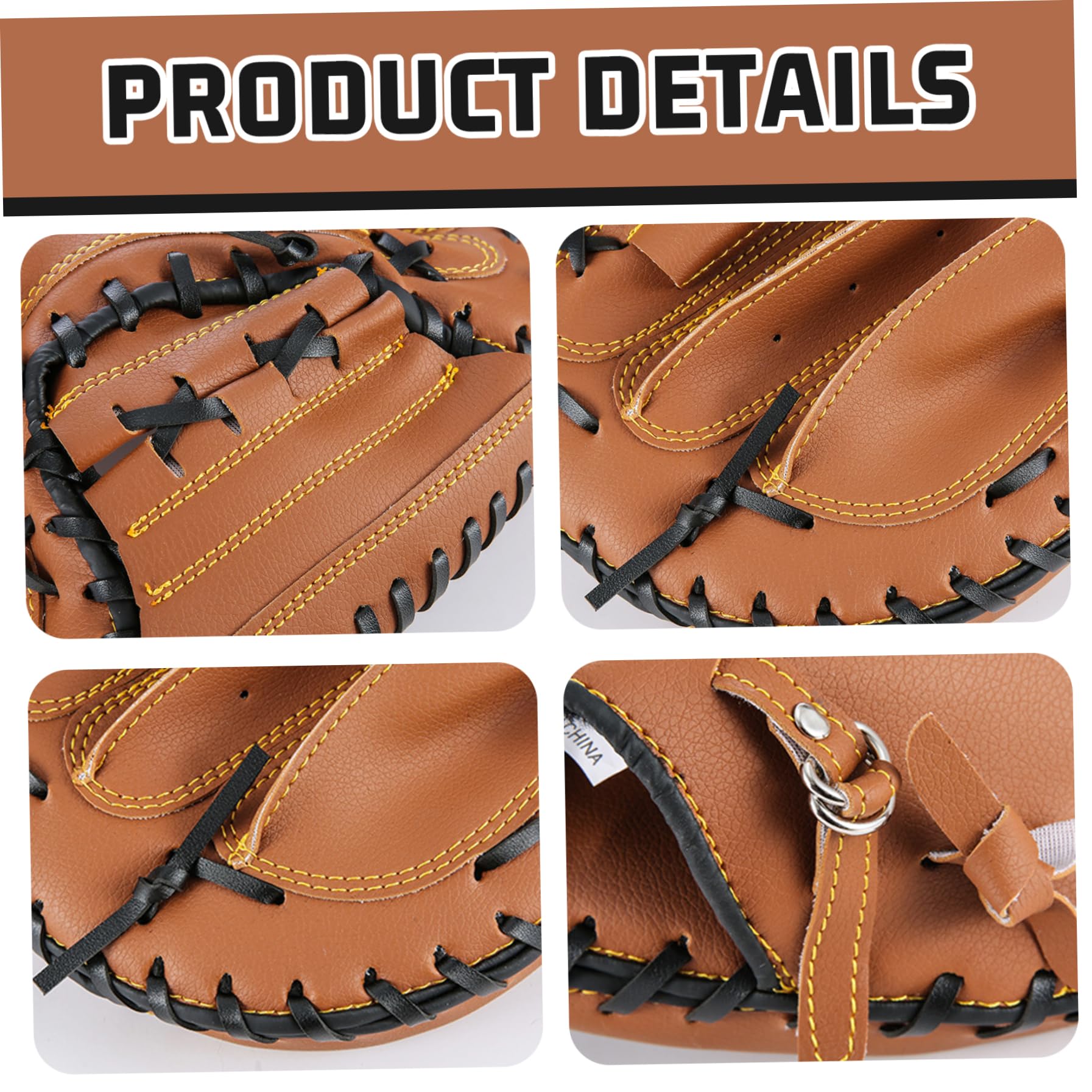 Glove di baseball per adulti Glove da baseball per adulti, catcher di softball da 12, 5 pollici MITT, guanti di softball in pelle in PVC addensato, lanciatore riutilizzabile