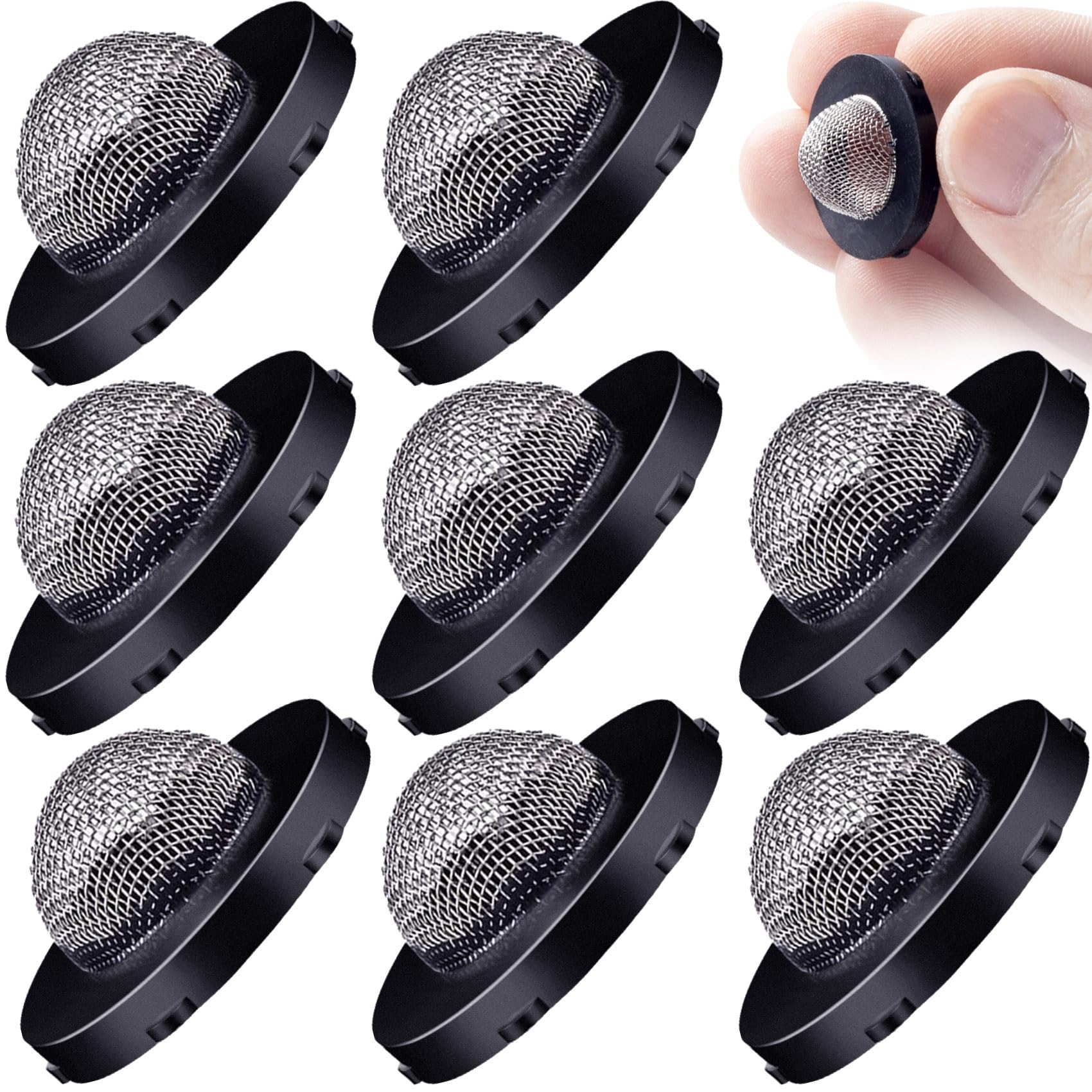 YALOJE 8pcs Hose Filter Washers with Screen, Stainless Steel Garden Hose Inlet Filter with Strainer for 3/4 Inch Diameter Hose Connector and 5/8 Inch