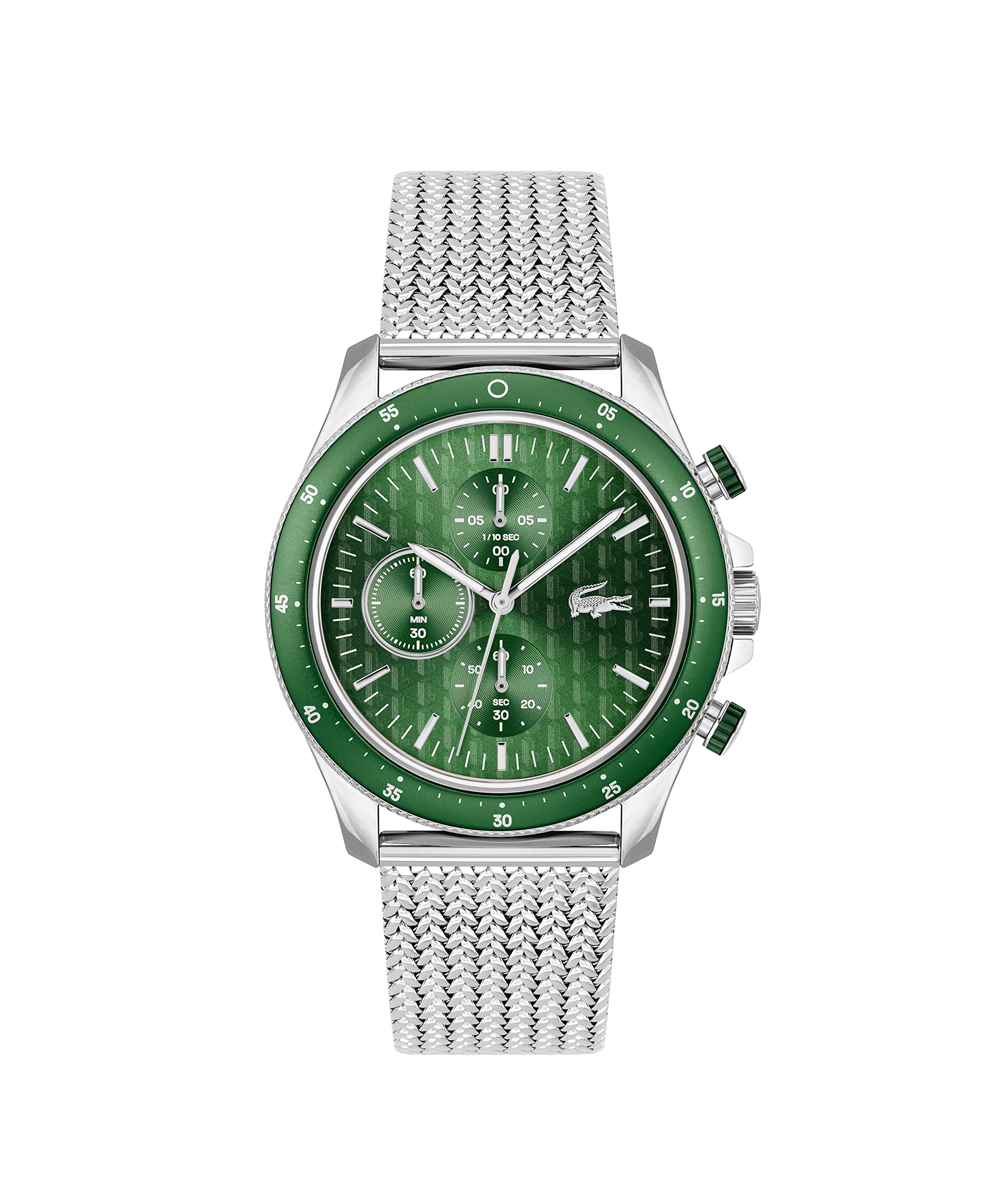 Lacoste Chronograph Quarz Uhr für Herren Kollektion Neo Heritage mit Edelstahl- oder Silikonarmband