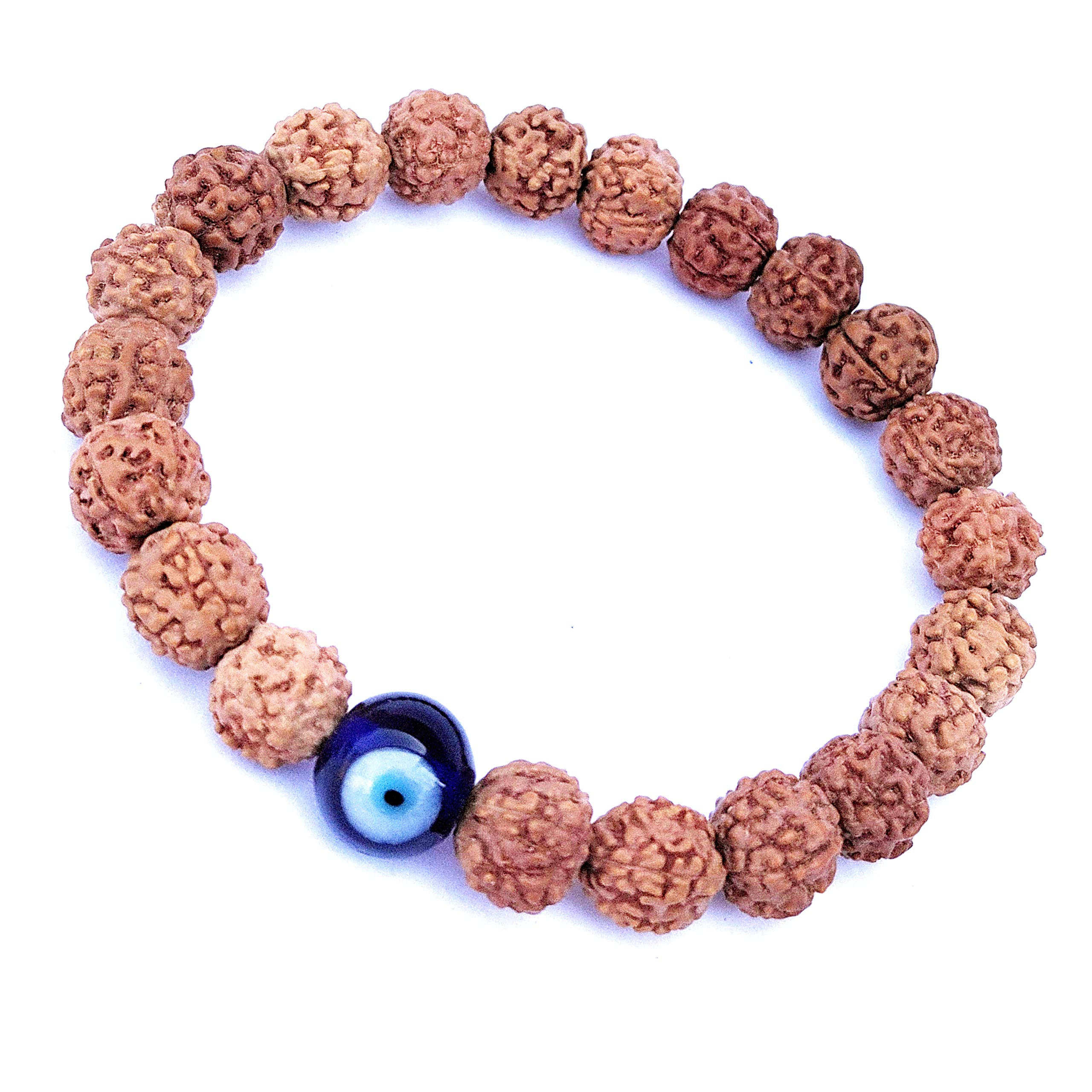 Vado Rudraksha Bracelet, Stretchable Energized Wrist Band With 2 To 10 Mukhi Rudraksha | Tiger Eye | Evil Eye Crystal Beads For Unisex Adult (Evil Eye 2) (B0BPHNCWGN) Amazon Price History, Amazon Price Tracker
