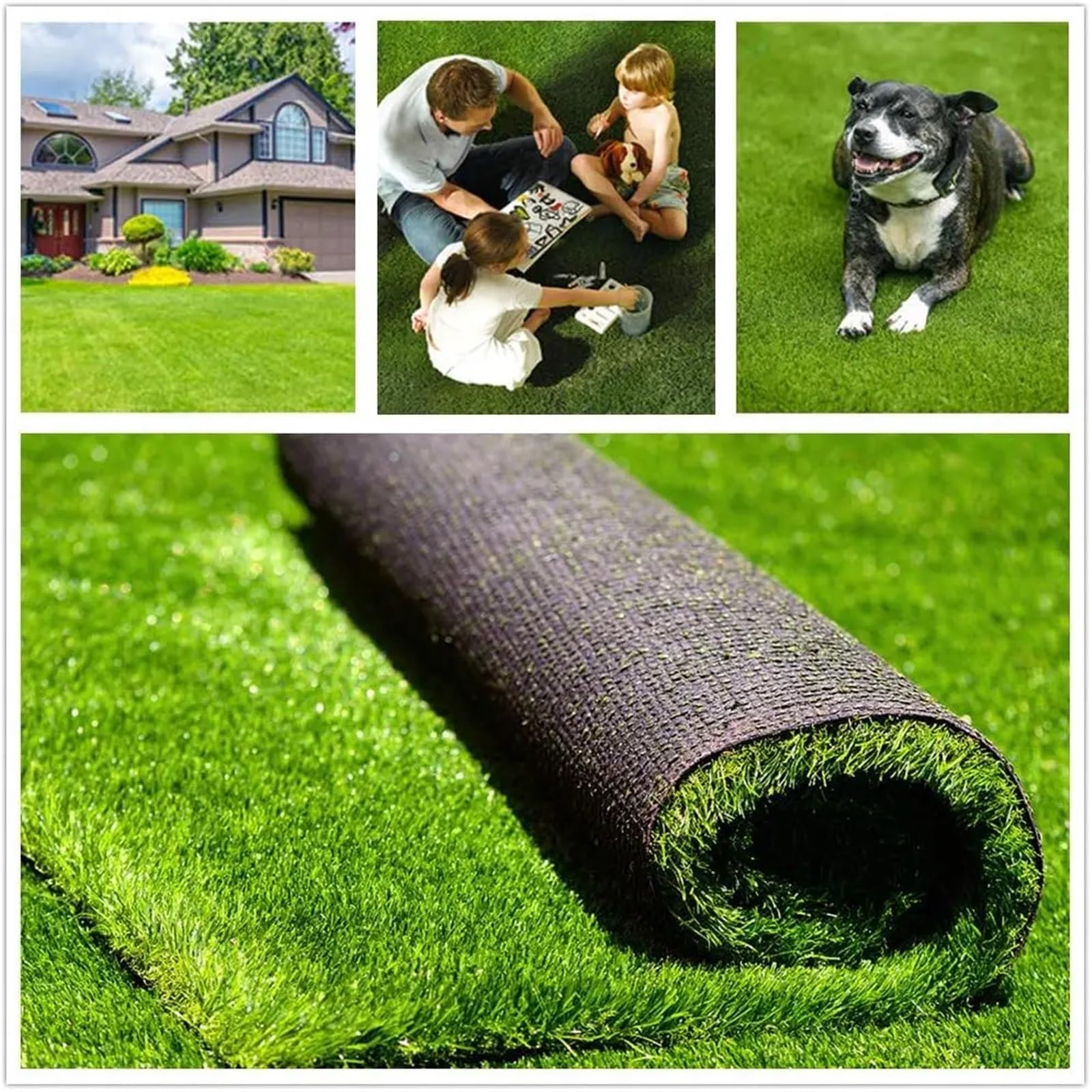 Erba Sintetica per Esterno Prato Sintetico for Esterni Erba erbosa Artificiale Tappetino Realistico Prato Falso Paesaggio da Giardino Interno for Animali Domestici(50x50cm)